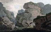 John William Edy Heliesund, a Pass between the Rocks Spain oil painting artist